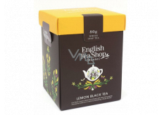 English Tea Shop Bio Black tea with lemon loose tea 80 g organic + wooden measuring cup with buckle