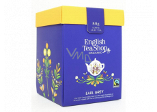 English Tea Shop Bio Black tea Earl Gray loose tea 80 g + wooden measuring cup with buckle