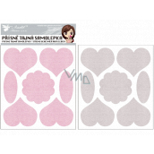 Top secret scratching sticker with hearts 15 x 21 cm, 2 sheets
