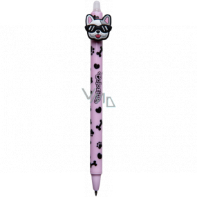 Colorino Rubberized pen Bulldogs pink, blue refill 0,5 mm