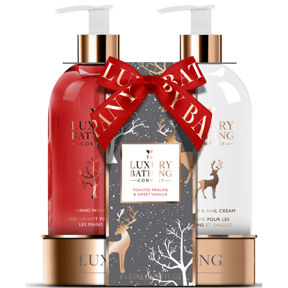 Grace Cole Toasted Praline & Sweet Vanilla liquid hand soap 300 ml + hand and nail cream 300 ml, cosmetic set for women