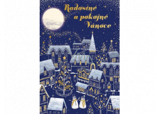 Ditipo Playing card Joyful and peaceful Christmas Children's choir Fere Angeli Marcela Miková Midnight 224 x 157 mm