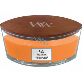 WoodWick Chilli Pepper Gelato - Ice cream with chilli and pepper scented candle with wooden wide wick and lid glass ship 453 g