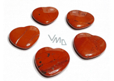 Jasper red Hmatka, healing gemstone in heart shape natural stone 3 cm 1 piece, full care stone