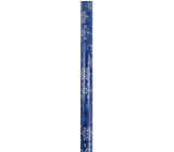 Nekupto Christmas gift wrapping paper 70 x 200 cm Blue white, blue, silver flakes