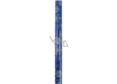Nekupto Christmas gift wrapping paper 70 x 200 cm Blue white, blue, silver flakes
