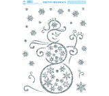 Arch Christmas sticker, window film without adhesive Snowman 35 x 25 cm