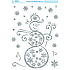 Arch Christmas sticker, window film without adhesive Snowman 35 x 25 cm