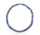 Sodalite bracelet elastic natural stone, ball 4 mm / 19 cm, stone communication