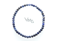 Sodalite bracelet elastic natural stone, ball 4 mm / 19 cm, stone communication