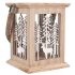 Wooden decoration with winter landscape for display 13 x 13 x 17.5 cm