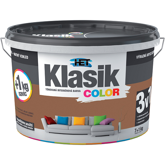 Het Klasik Color paint, 0277 brown, 7+1 kg