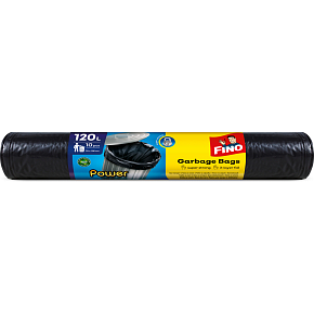Fino Power garbage bags, 40 µ, 77 × 110 cm, 120 l, 10 pcs
