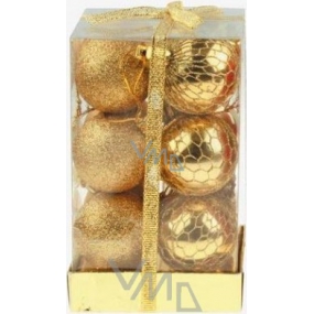 Gold flasks for hanging 3.5 cm in a box, 12 pieces