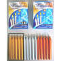 Romantic light Christmas candles box burning 90 minutes metallic gold 12 pieces