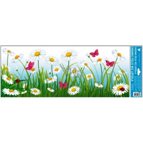 Window foil without glue meadow daisies strip 60 x 22, 5 cm