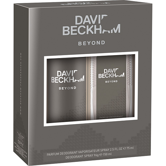 David Beckham Beyond perfumed deodorant glass for men 75 ml + deodorant spray 150 ml, cosmetic set