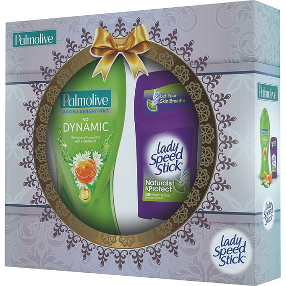 Palmolive Dynamic Nature Aroma Sensations So Dynamic shower gel 250 ml + Lady Speed Stick Natural & Protect deodorant stick 45 g, cosmetic set