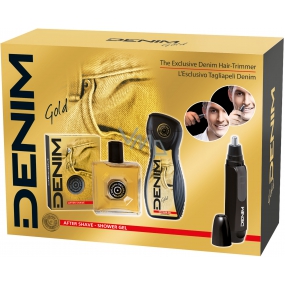 Denim Gold aftershave 100 ml + shower gel 250 ml + hair clipper, cosmetic set