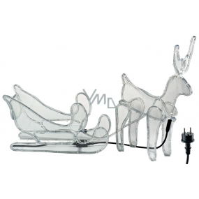 Emos Reindeer with sledge illuminated, 198 LED cold white + 1.5 m power cable 120 x 59 x 23 cm