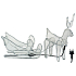 Emos Reindeer with sledge illuminated, 198 LED cold white + 1.5 m power cable 120 x 59 x 23 cm