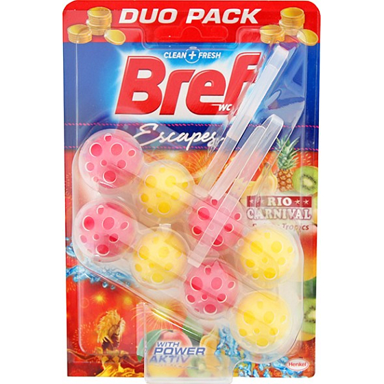 Bref Escapes Power Active 4 Formula Rio Carnival Golden Tropics WC block 2 x 50 g