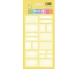 Arch Household Stickers Pastel Set Yellow 12 labels