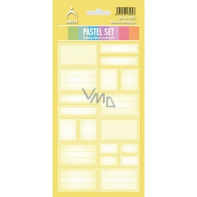 Arch Household Stickers Pastel Set Yellow 12 labels