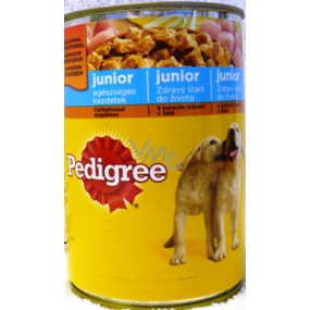 Pedigree Junior with chicken in can of jelly 400 g