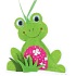Fabric frog for hanging 8 cm