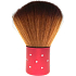 Cosmetic brush with synthetic bristles for powder red handle 7 cm 30450