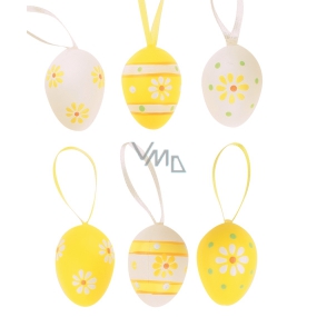 Plastic eggs for hanging flowers 4 cm 6 pieces in a bag