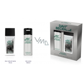 David Beckham Inspired by Respect perfumed deodorant glass for men 75 ml + deodorant spray 150 ml, cosmetic set