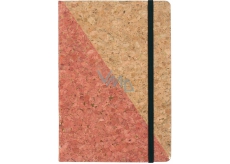 Albi Cork block lined Rose Gold 80 pages 14,7 x 21 x 1,5 cm