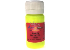 Art e Miss Color for textiles glowing - glows in the dark, for light materials 71 neon yellow 40 g