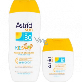 Astrid Sun Kids OF30 suntan lotion 200 ml + Sun OF10 moisturizing suntan lotion 80 ml, duopack