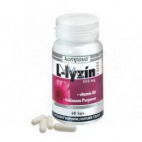 The L-lysine composition protects and activates the cells of the immune system with 400 mg of 60 capsules