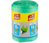 Fino Color Trash bags with handles green, 8 µ, 35 liters 49 x 60 cm, 100 pieces
