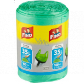 Fino Color Trash bags with handles green, 8 µ, 35 liters 49 x 60 cm, 100 pieces