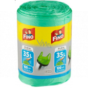 Fino Color Trash Bags with Handles Green, 8 µ, 35 liters 49 x 60 cm, 100 pieces