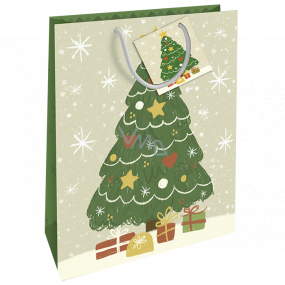 Nekupto Gift paper bag 32.5 x 26 x 13 cm Christmas tree WBL 1956 50