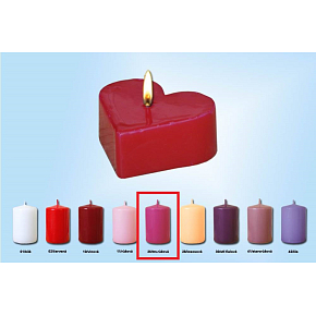 Lima Floating heart candle dark pink 60 x 60 x 25 mm 1 piece