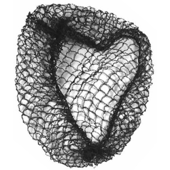 Hair net black with rubber band 1 piece