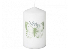 Emocio Candle with print Butterfly white cylinder 58 x 100 mm