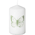 Emocio Candle with print Butterfly white cylinder 58 x 100 mm
