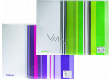 Donau Envelope with zipper A4 strips green 25 x 33 cm