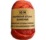 Albi Raffia natural paper ribbon Red 10 m