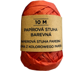 Albi Raffia natural paper ribbon Red 10 m
