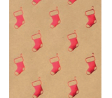 Zöwie Gift wrapping paper 70 x 150 cm Christmas Shining Moments natural red stocking