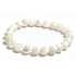 Pearl bracelet elastic natural stone, bead 8 mm / 16 - 17 cm, symbol of femininity